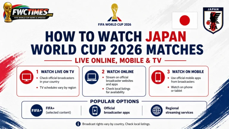 How to Watch Japan World Cup 2026 Matches Live Online, Mobile & TV