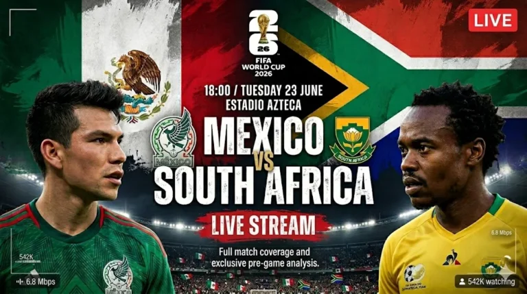 Watch Mexico vs South Africa live stream with match coverage, team lineups, and real-time football action for fans watching online worldwide.