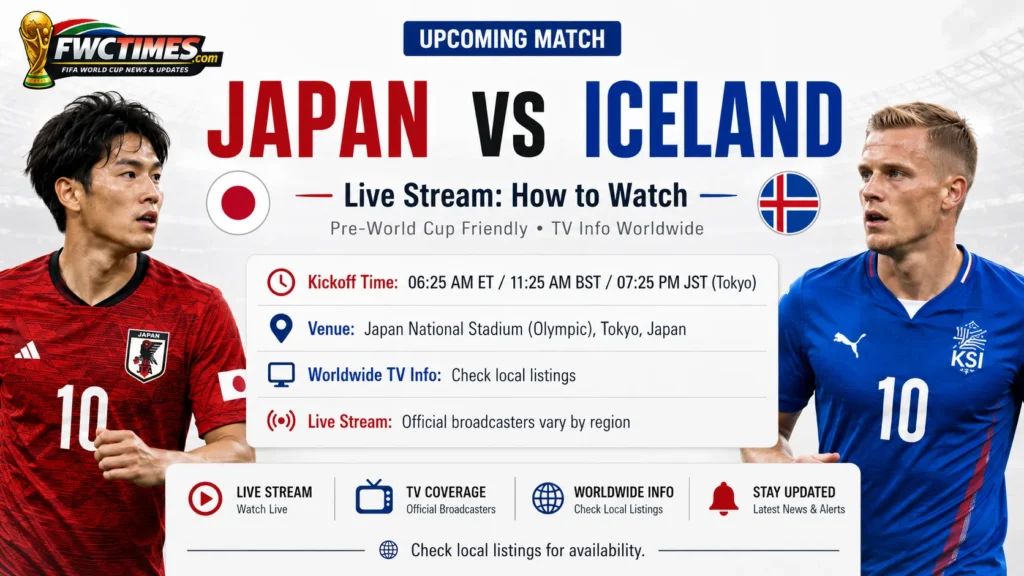 Japan vs Iceland Live Stream: How to Watch Pre-World Cup Friendly, TV Info Worldwide