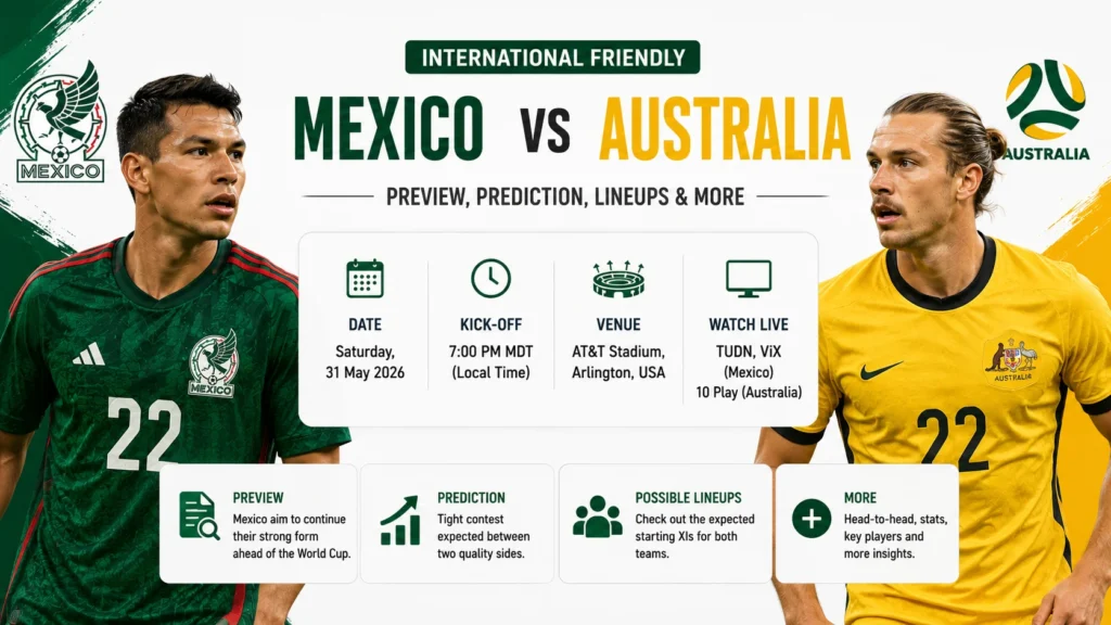 Mexico vs Australia Preview, Prediction & Lineups - Pre-WC Friendly