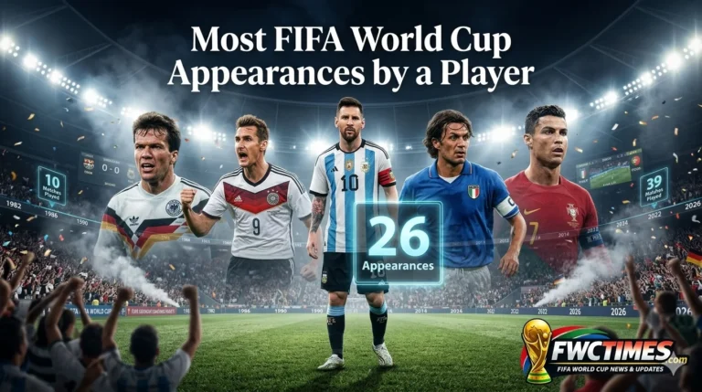 Most FIFA World Cup Appearances by a Player