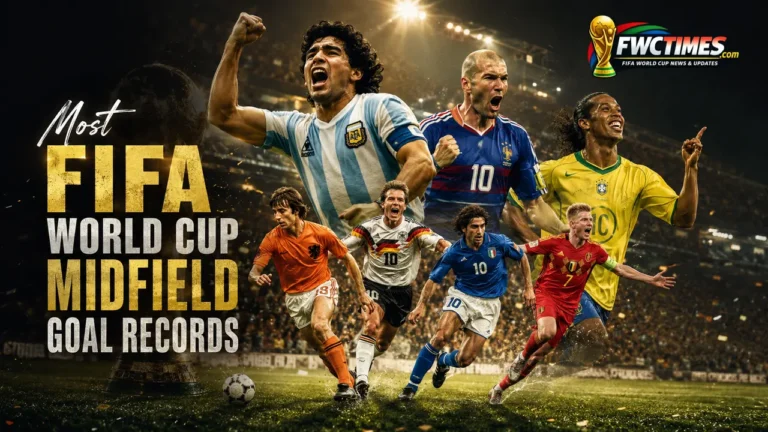 Legendary midfielders celebrating goals in FIFA World Cup history