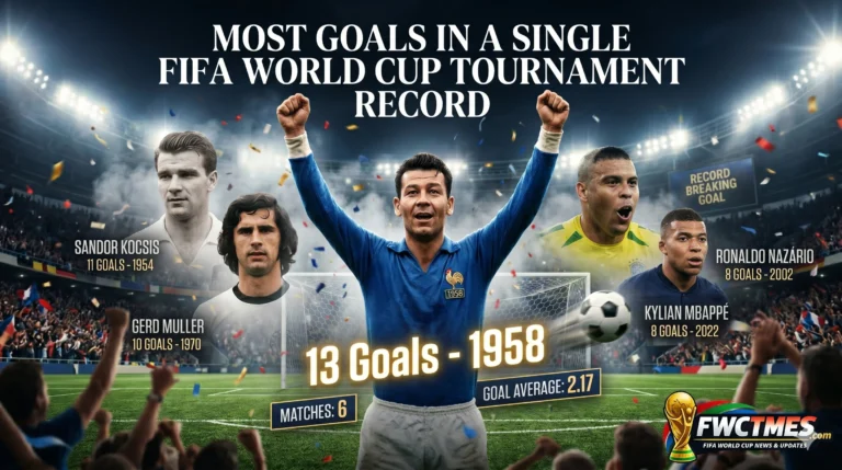 Most Goals in a Single FIFA World Cup Tournament Records by Player