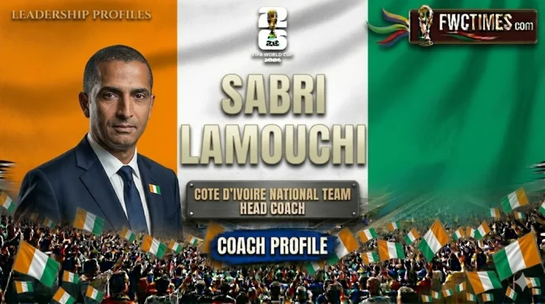 Sabri Lamouchi leading Tunisia from the sidelines during a key match, highlighting his coaching style, career profile, and football leadership.