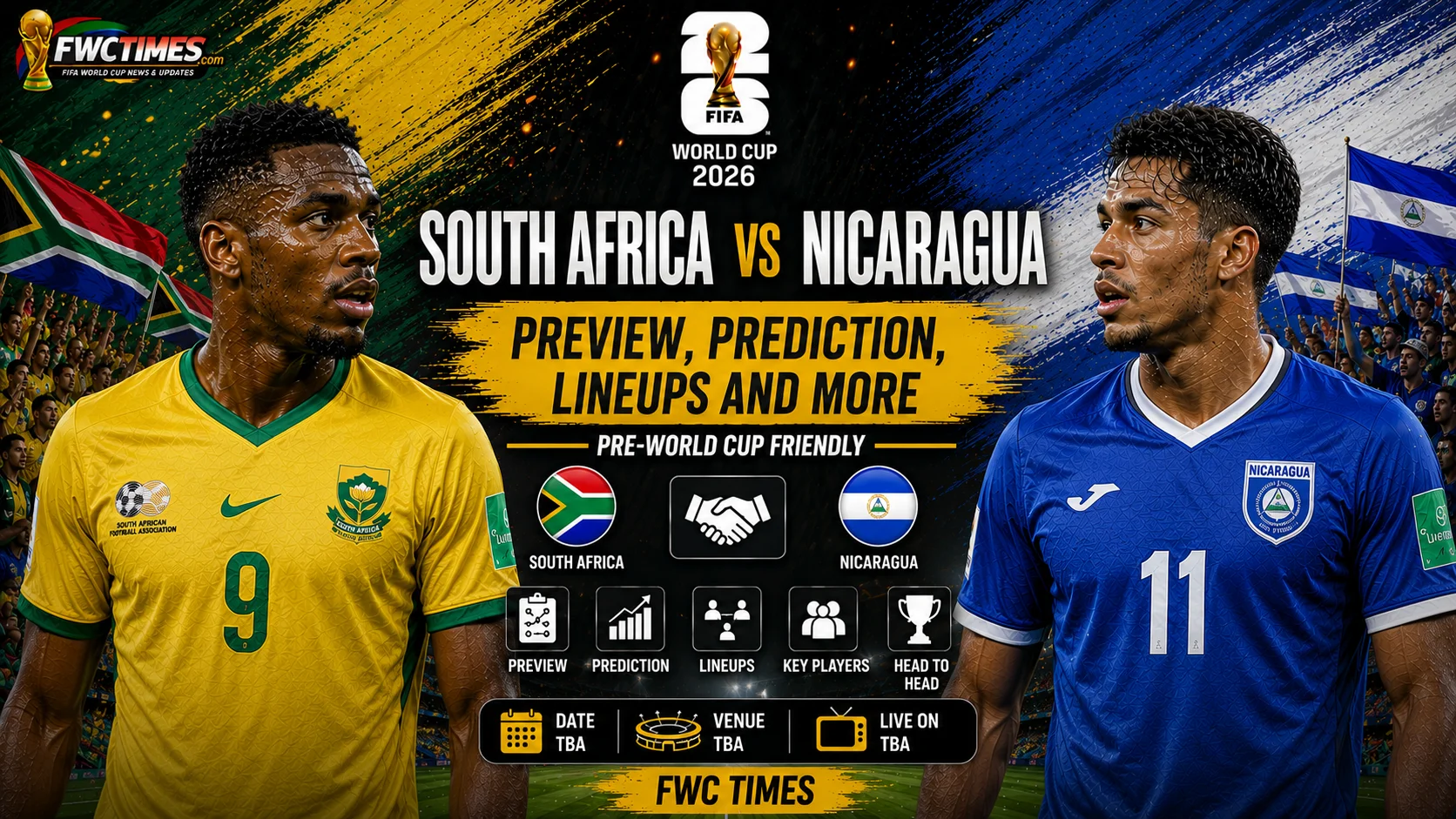 South Africa vs Nicaragua Preview, Prediction, Lineups and More — Pre-World Cup Friendly 2026