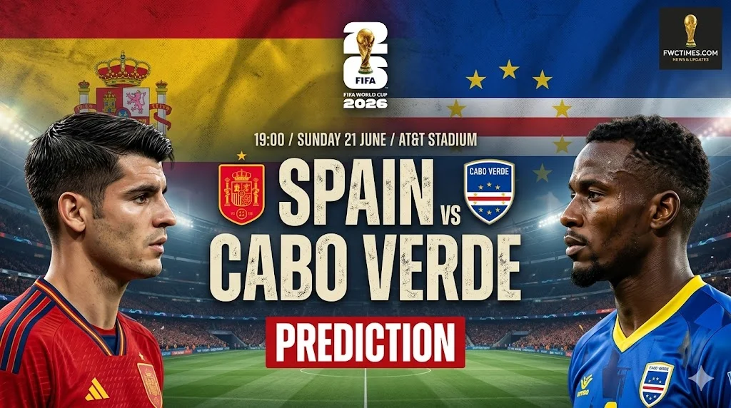 Spain vs Cabo Verde Prediction image showing match preview, score forecast, and key players ahead of the exciting international football clash.