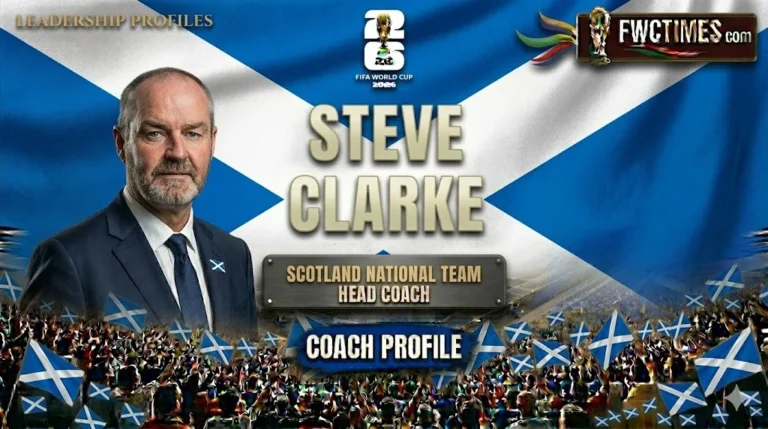 Steve Clarke leading Scotland from the touchline during an intense match, highlighting his coaching journey, tactics, and national team success.