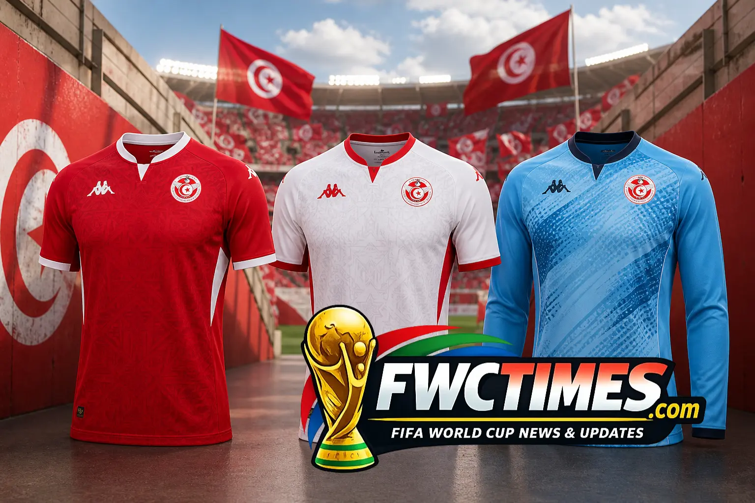 Tunisia Kits for 2026 FIFA World Cup
