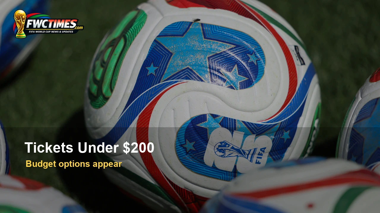 Cheapest World Cup 2026 tickets under 200 dollars for select games