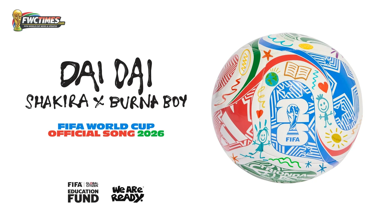 Shakira and Burna Boy release Dai Dai as the official World Cup 2026 song