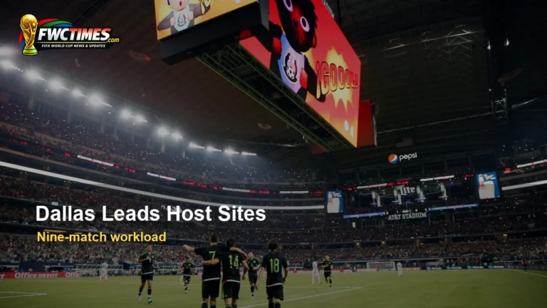 Dallas World Cup 2026 match count leads all host cities