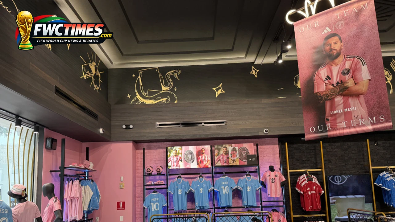 Miami World Cup store on Lincoln Road fan merchandise