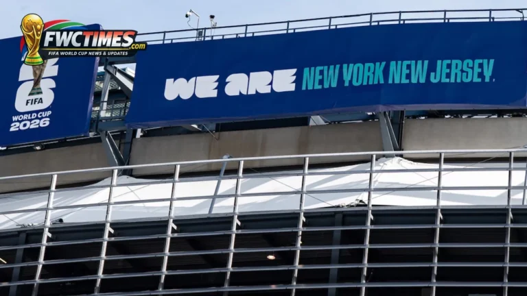New York New Jersey World Cup 2026 team base camps and stadium signage