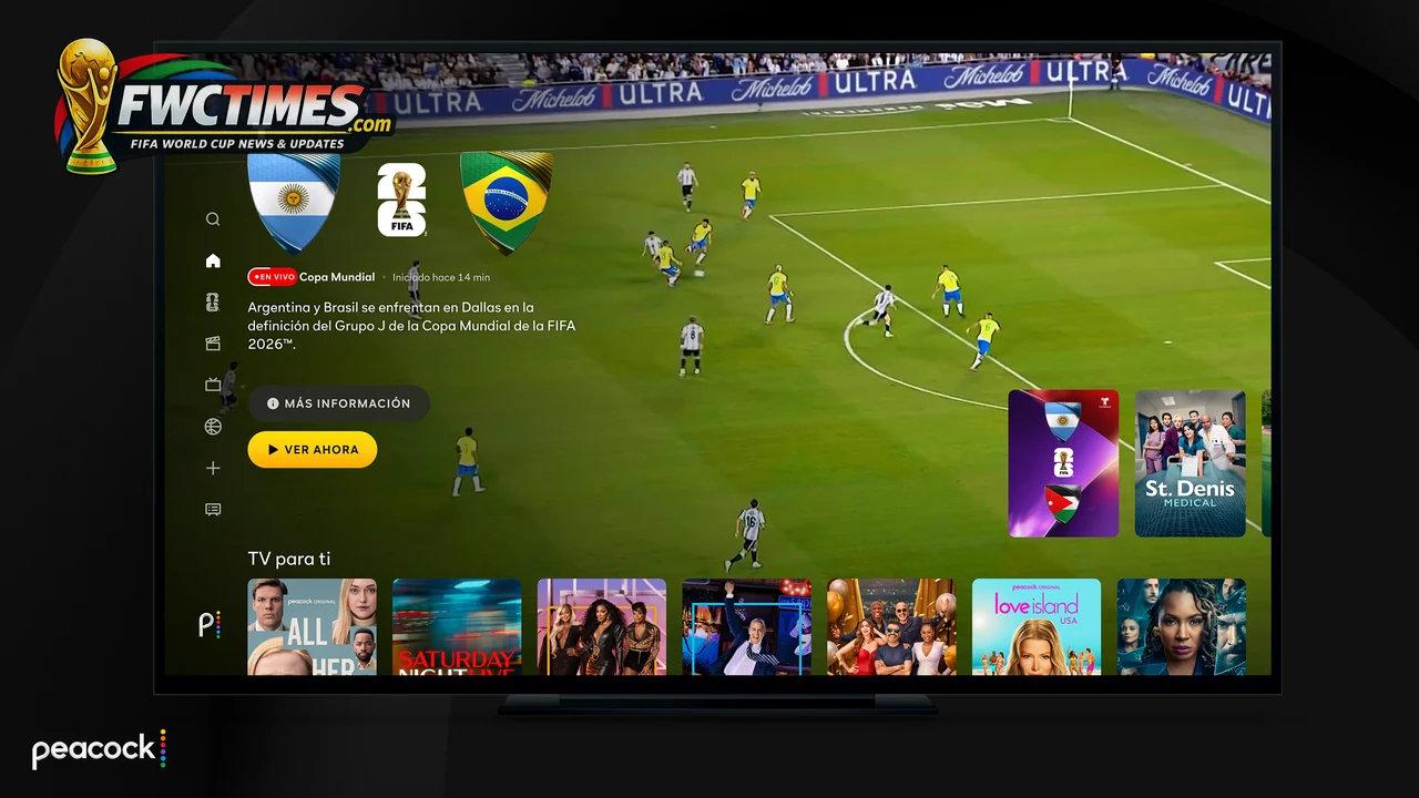 Peacock World Cup 2026 streaming features and Spanish-language match hub