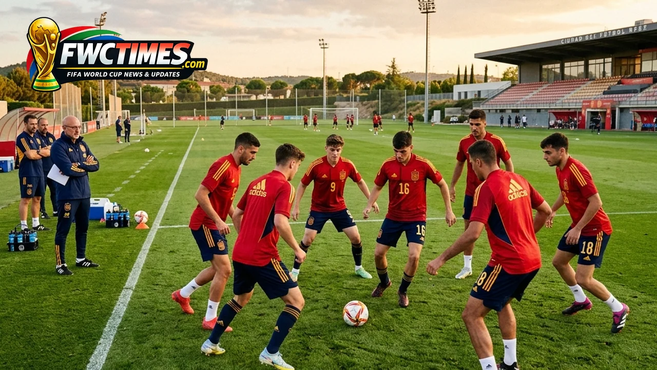 Spain World Cup 2026 squad Luis de la Fuente training Las Rozas Yamal
