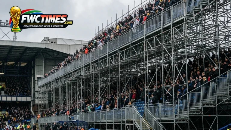 Temporary grandstands at BMO Field in Toronto for FIFA World Cup 2026