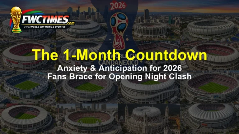 Stadium lights shining as the World Cup 2026 countdown begins