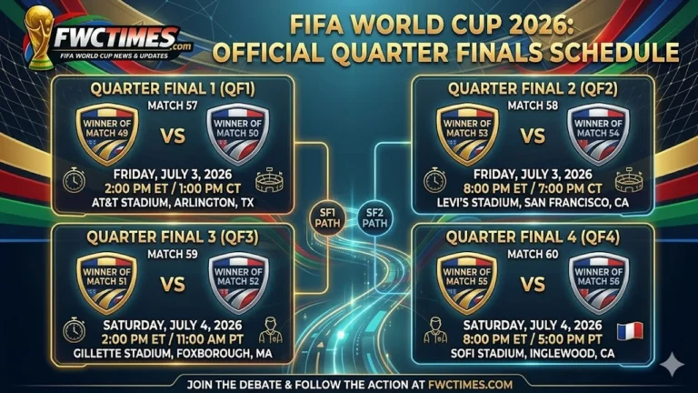 World Cup 2026 quarter finals schedule and predictions