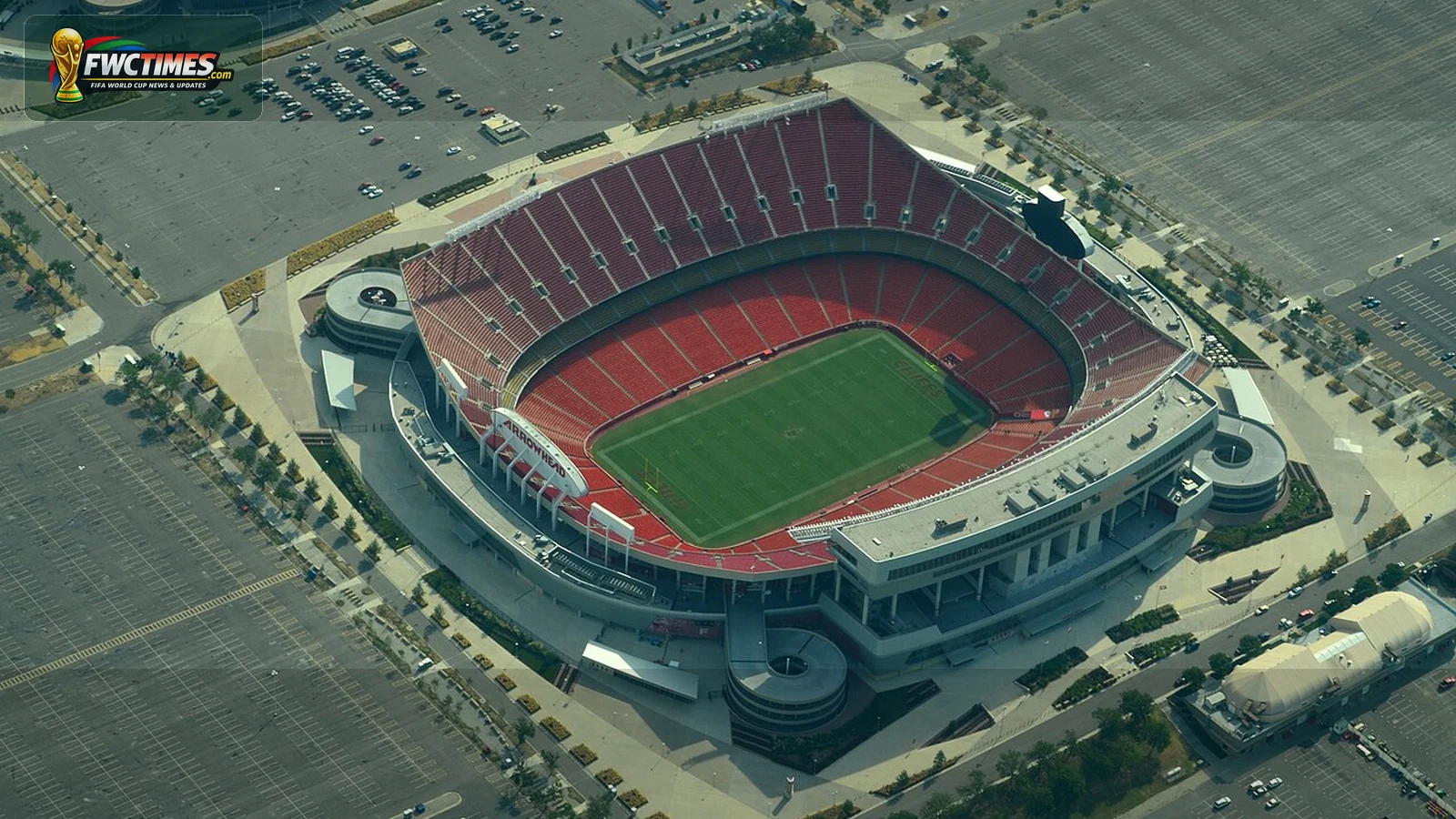 Real Arrowhead Stadium photo for World Cup 2026 wallpaper