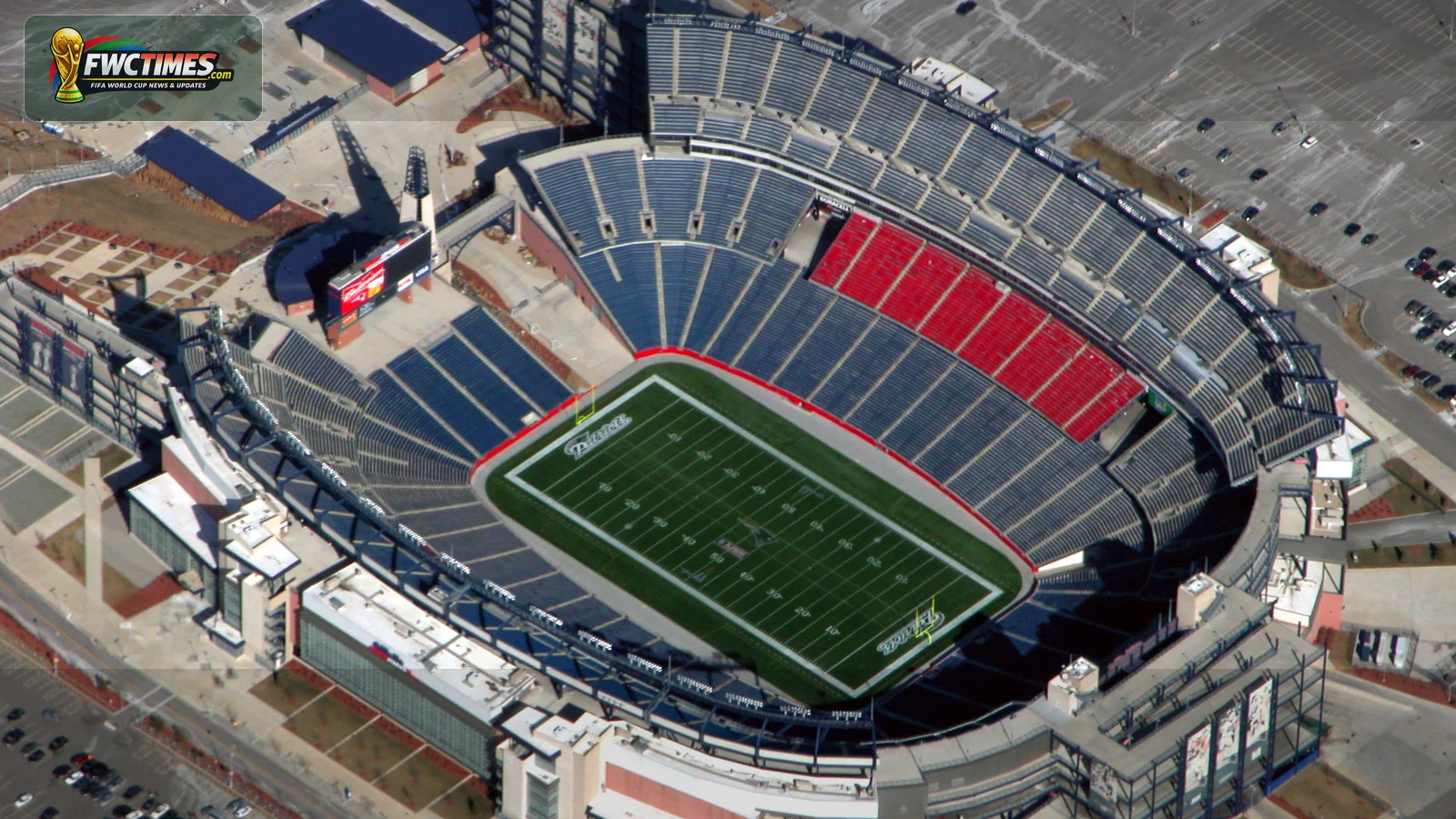Real Gillette Stadium aerial photo for World Cup 2026 wallpaper