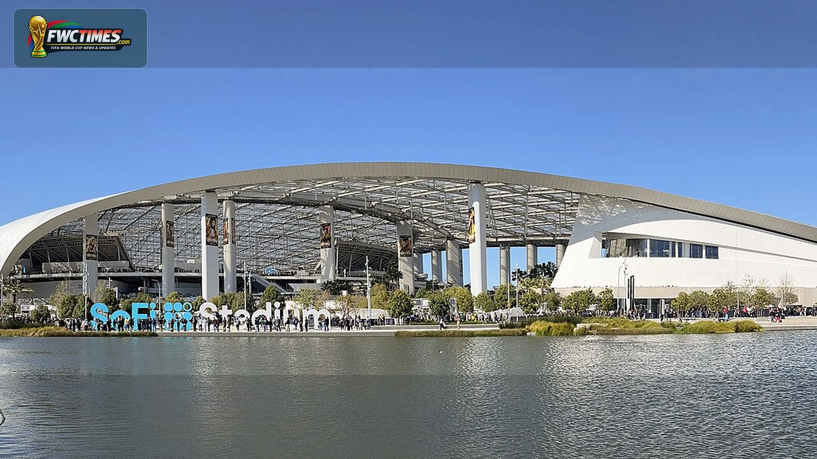 Real SoFi Stadium photo for World Cup 2026 wallpaper