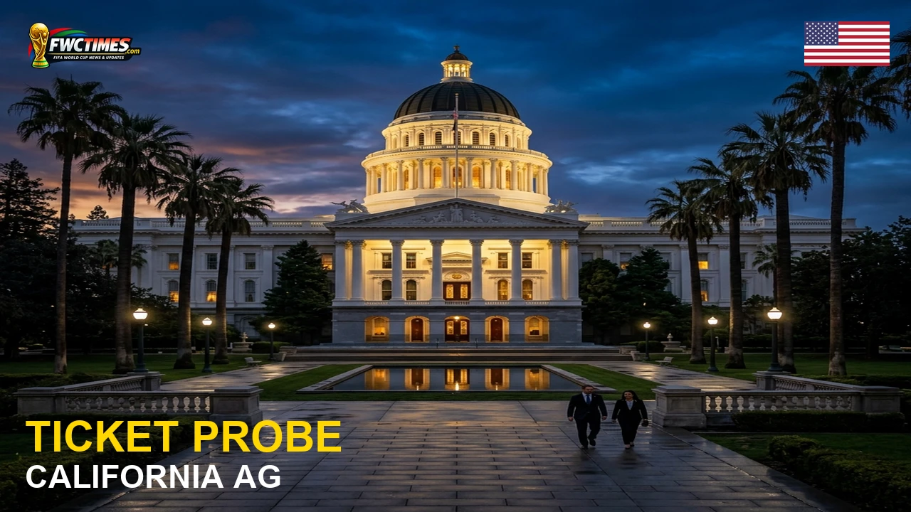 California State Capitol building at dusk representing the official World Cup 2026 ticket investigation launched by the Attorney General.