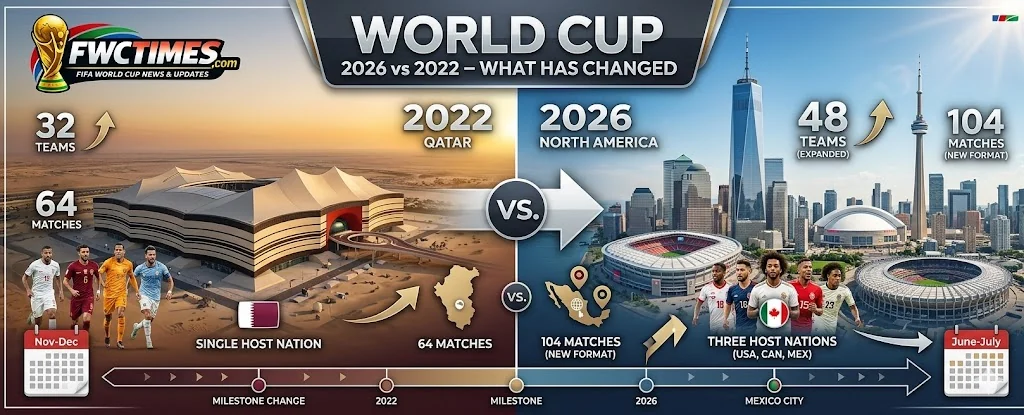 World Cup 2026 changes from 2022 explained with expanded tournament format