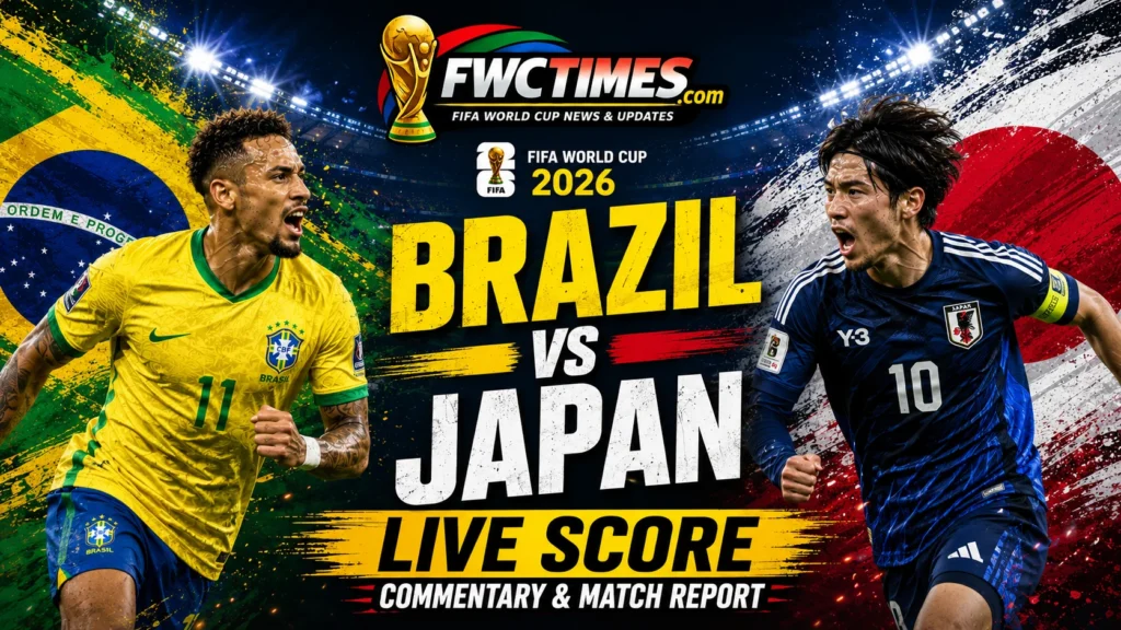 Brazil vs Japan Live Score - Commentary & Match Report
