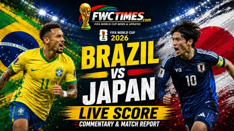 Brazil vs Japan Live Score - Commentary & Match Report