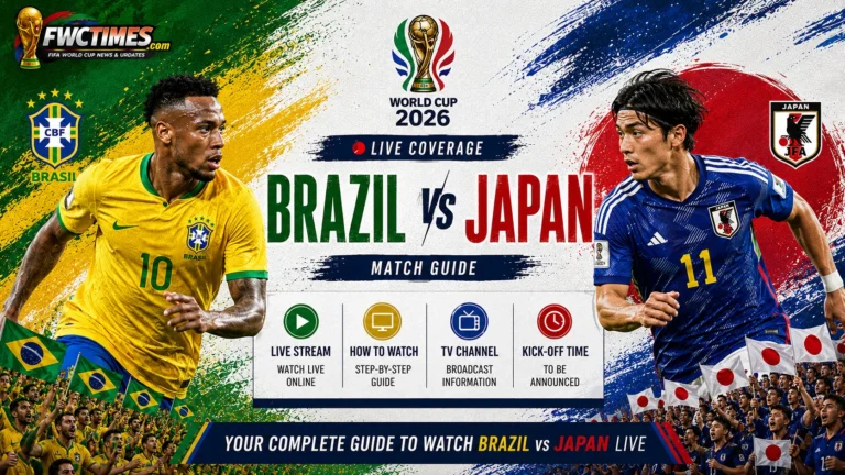 Brazil vs Japan live stream guide with TV channel, kick-off time and how to watch details—click for full match coverage.
