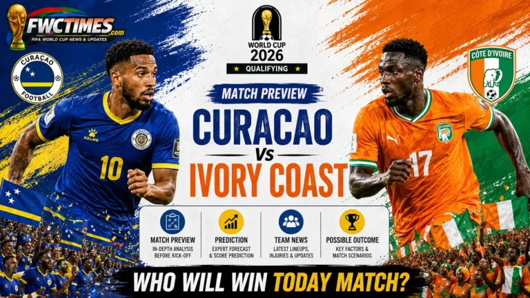 Curacao vs Ivory Coast prediction guide with match preview, winning chances, team form, key stats, and who may win today’s World Cup clash.