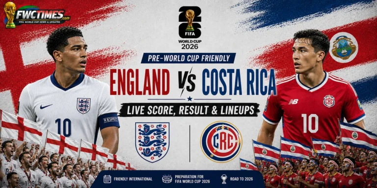 England vs Costa Rica Live Score, Result & Lineups Pre-World Cup Friendly