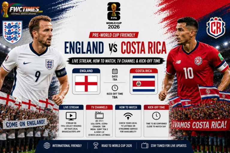 England vs Costa Rica Live Stream, How to Watch, TV Channel & Kick-off Time