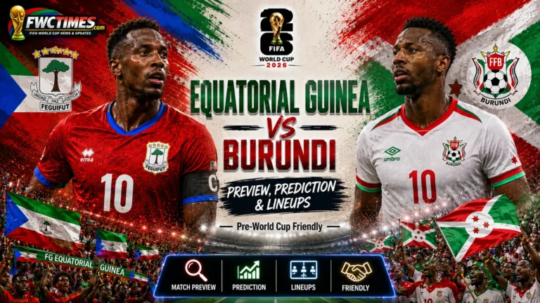 Equatorial Guinea vs Burundi preview graphic with predicted lineups, match analysis, and friendly showdown insights ahead of the World Cup qualifiers.