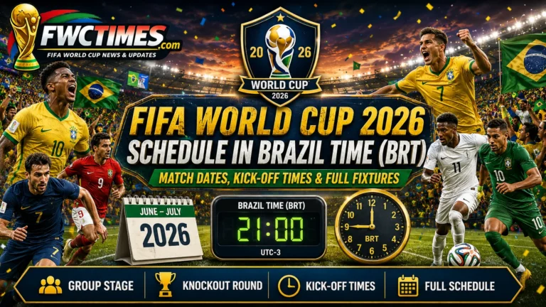 FIFA World Cup 2026 Schedule in Brazil Time (BRT)