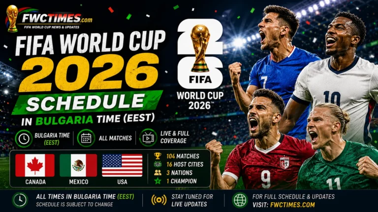 FIFA World Cup 2026 schedule in Bulgaria time EEST with fixtures, dates, and kick-off times—click to plan every match.