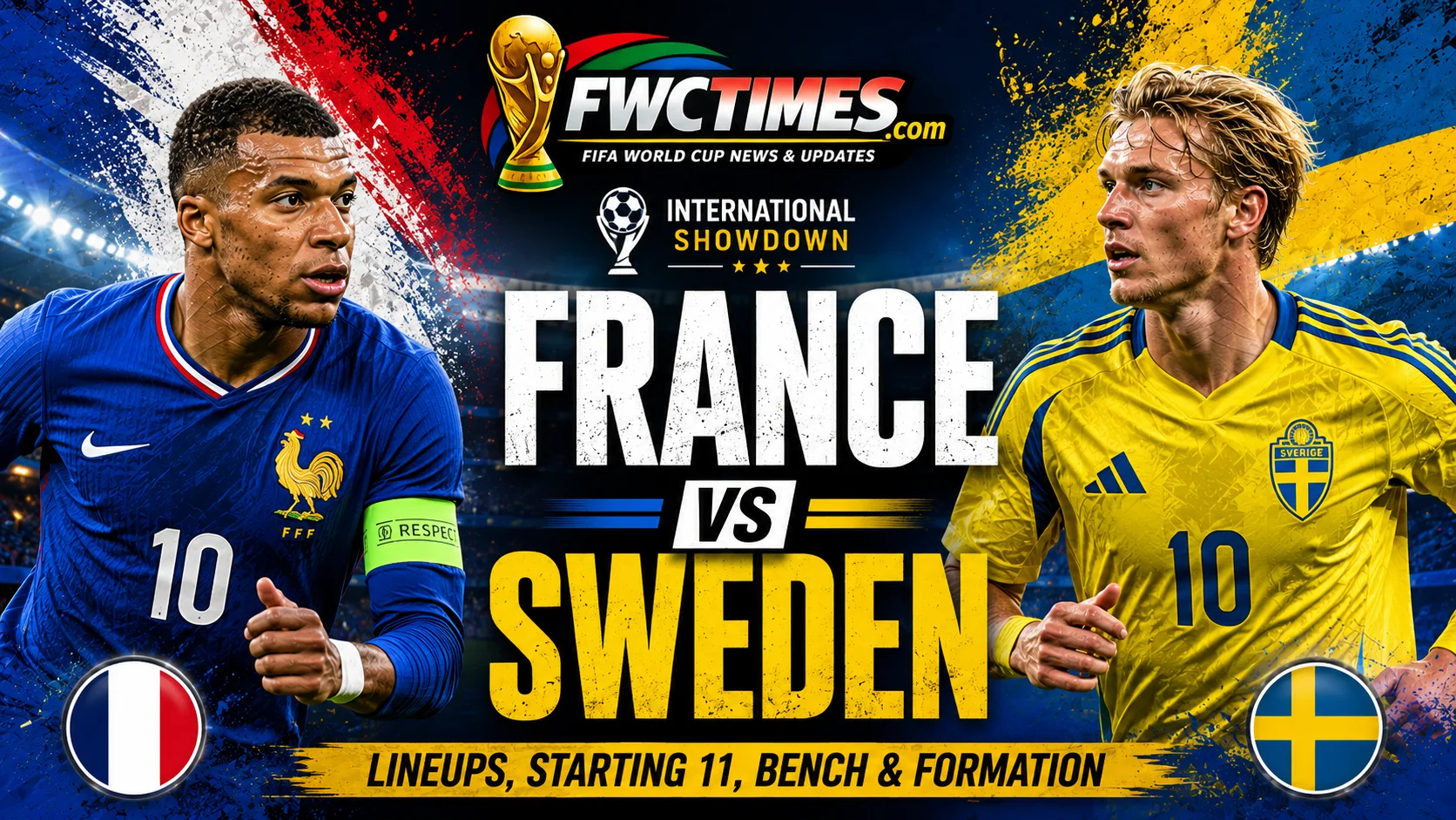 France vs Sweden Lineups, Starting 11, Bench & Formation