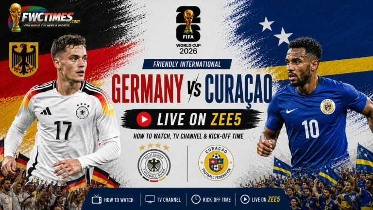 Germany vs Curacao live on ZEE5 with World Cup 2026 streaming details, match coverage, kick-off time, and venue guide for fans.