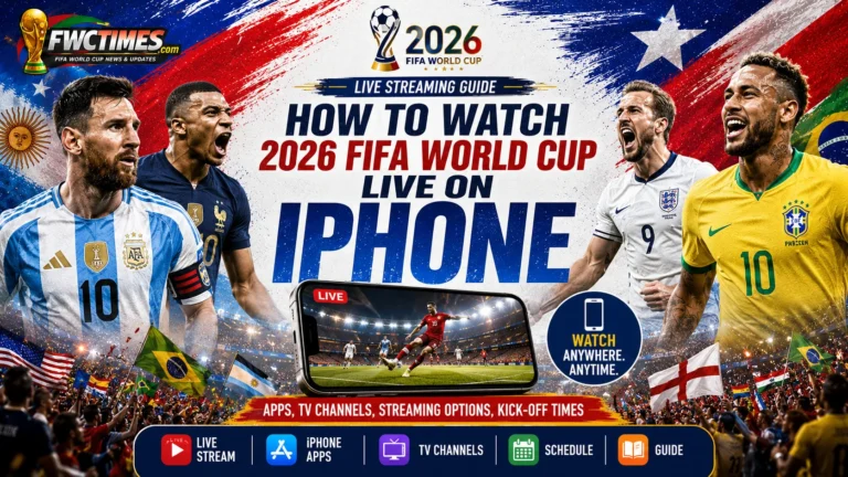Watch the 2026 FIFA World Cup live on iPhone with streaming apps, TV channels, match schedules, and easy mobile viewing tips.