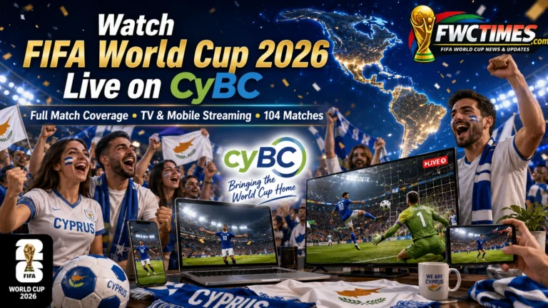 Cypriot fans watch FIFA World Cup 2026 live on CyBC with TV coverage, mobile streaming, and complete match action.