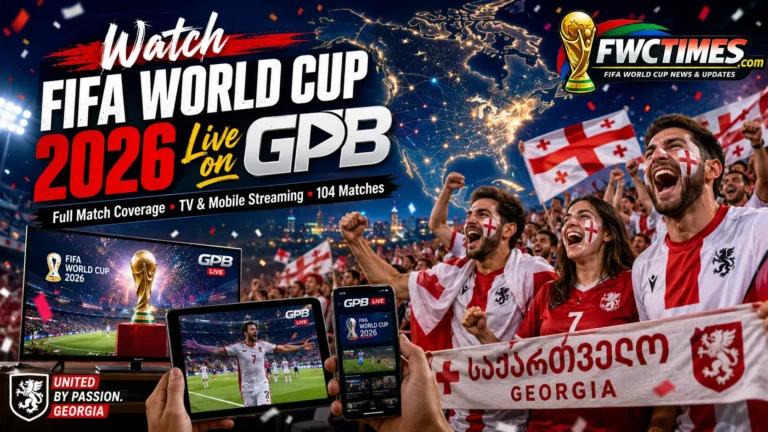 Georgian fans watch FIFA World Cup 2026 live on GPB with TV coverage, mobile streaming, and match excitement.