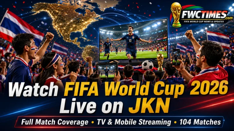Thai fans watch FIFA World Cup 2026 live on JKN with TV coverage, mobile streaming, and match-day excitement.