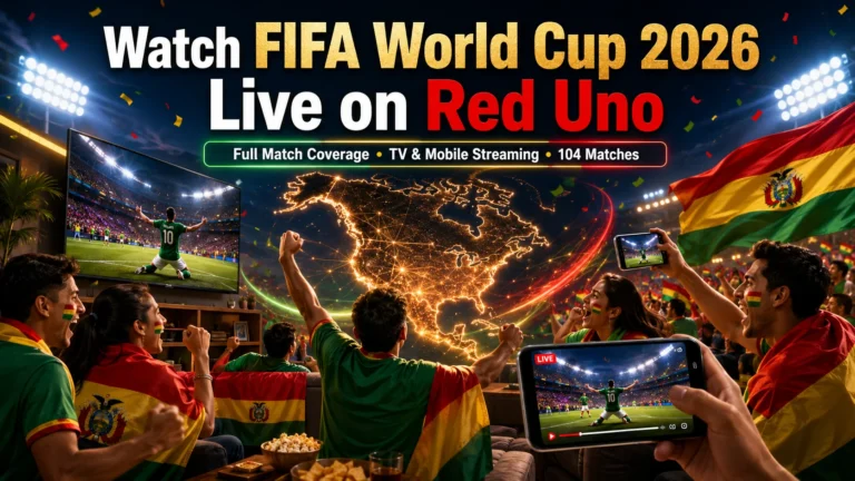 Watch FIFA World Cup 2026 live on Red Uno with Bolivian fans, full TV coverage, mobile streaming, and 104 matches.