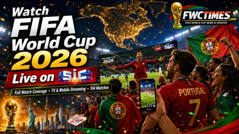 Watch FIFA World Cup 2026 live on SIC with Portuguese fans, TV broadcasts, mobile streaming, and match coverage.