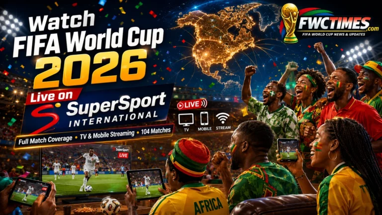 Watch FIFA World Cup 2026 live on SuperSport International with TV coverage, mobile streaming, and 104 matches.