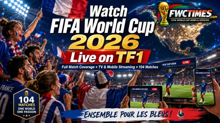 French fans watch FIFA World Cup 2026 live on TF1 with TV coverage, mobile streaming, and complete match action.