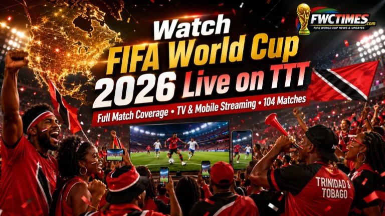 Trinidad and Tobago fans watch FIFA World Cup 2026 live on TTT with TV coverage, mobile streaming, and match action.