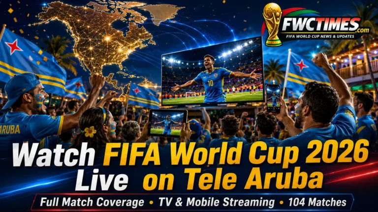 Aruban fans watch FIFA World Cup 2026 live on Tele Aruba with TV coverage, mobile streaming, and match action.