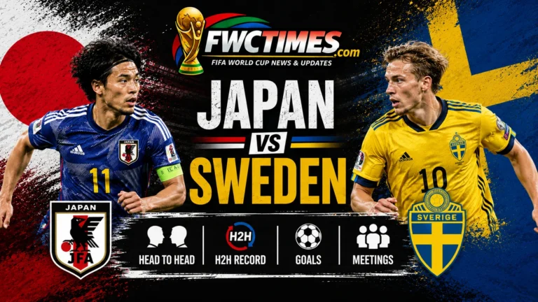 Japan vs Sweden Head to Head, H2H Record, Goals & Meetings