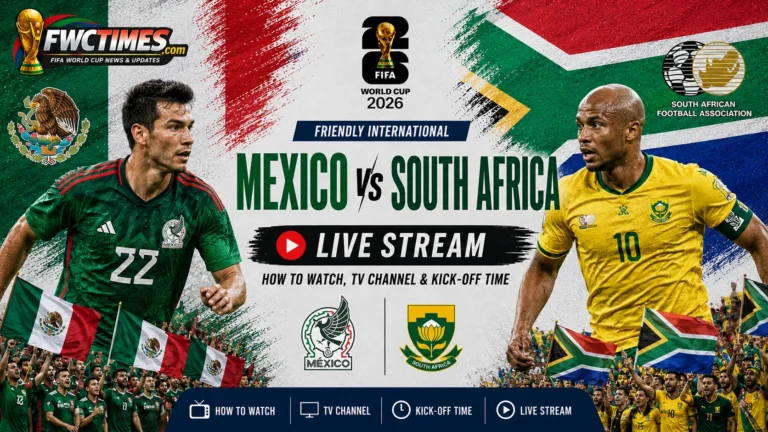 Mexico vs South Africa live stream guide with TV channel, kick-off time, and how to watch the match online.